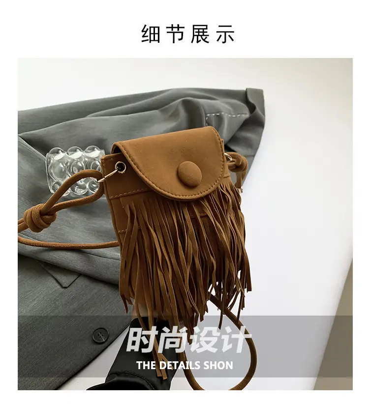 Tassel Crossbody Bag Women Black Leather 2024 — feature 3