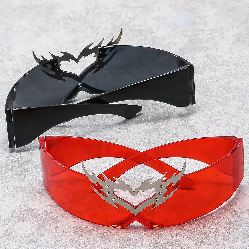 Cyberpunk Rimless Sunglasses All-One Futuristic Design - Image 6