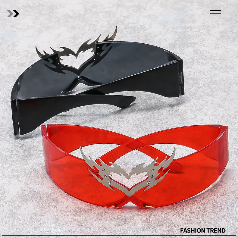 Cyberpunk Rimless Sunglasses All-One Futuristic Design β feature 2