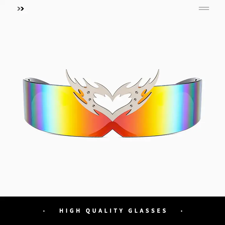 Cyberpunk Rimless Sunglasses All-One Futuristic Design β feature 4