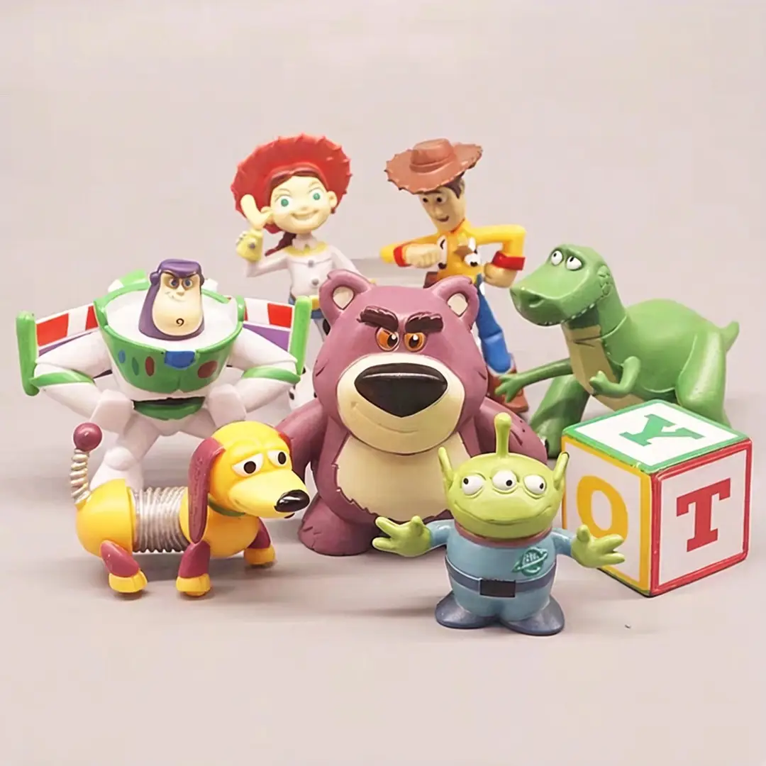 Toy Story 8-Piece Figure Set: Woody, Jessie, Buzz Lightyear, Hopper, Alien, Lotso Bear Figurines