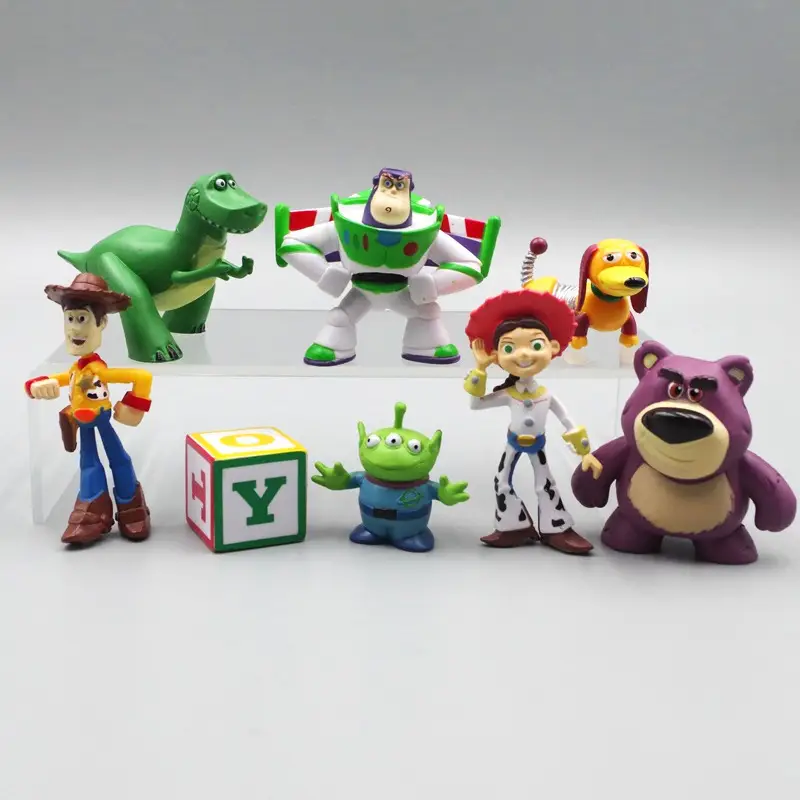 Toy Story 8-Piece Figure Set: Woody, Jessie, Buzz Lightyear, Hopper, Alien, Lotso Bear Figurines
