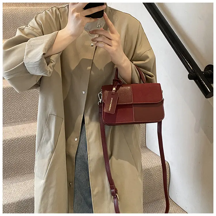Women Vintage Shoulder Crossbody Bag Maroon 2024 — feature 24