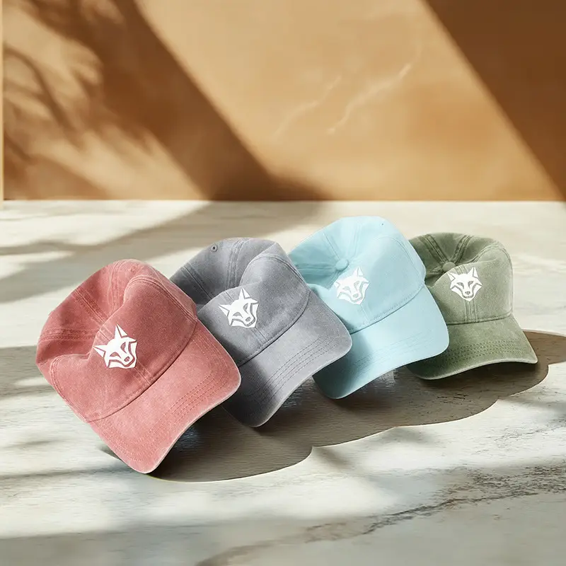 Light Blue Wolf Embroidered Baseball Cap for Women - Image 16
