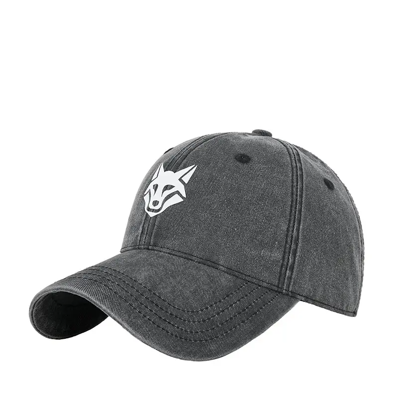 Light Blue Wolf Embroidered Baseball Cap for Women - Image 17