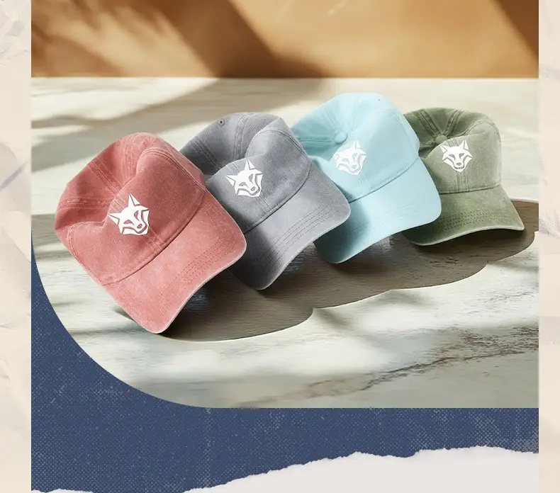 Light Blue Wolf Embroidered Baseball Cap for Women — feature 15