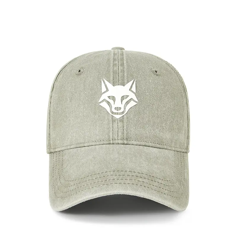 Light Blue Wolf Embroidered Baseball Cap for Women - Image 10