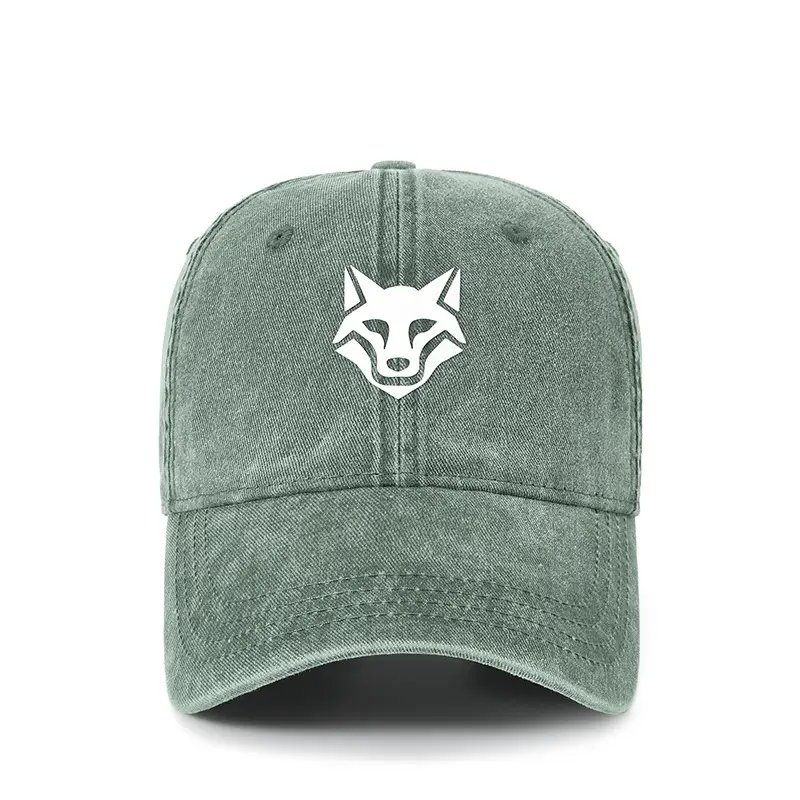 Light Blue Wolf Embroidered Baseball Cap for Women - Image 5