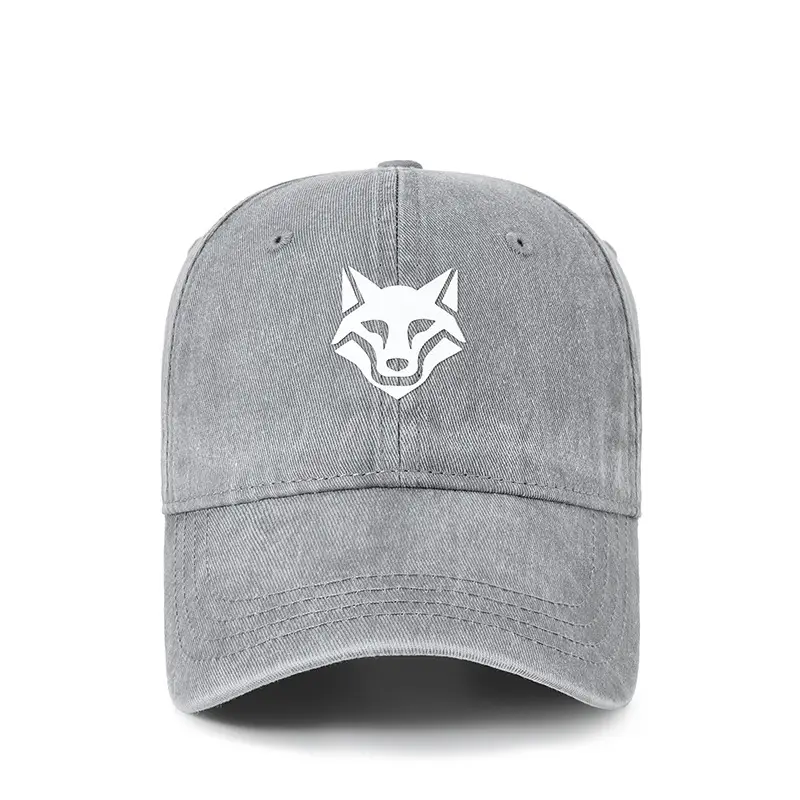 Light Blue Wolf Embroidered Baseball Cap for Women - Image 8