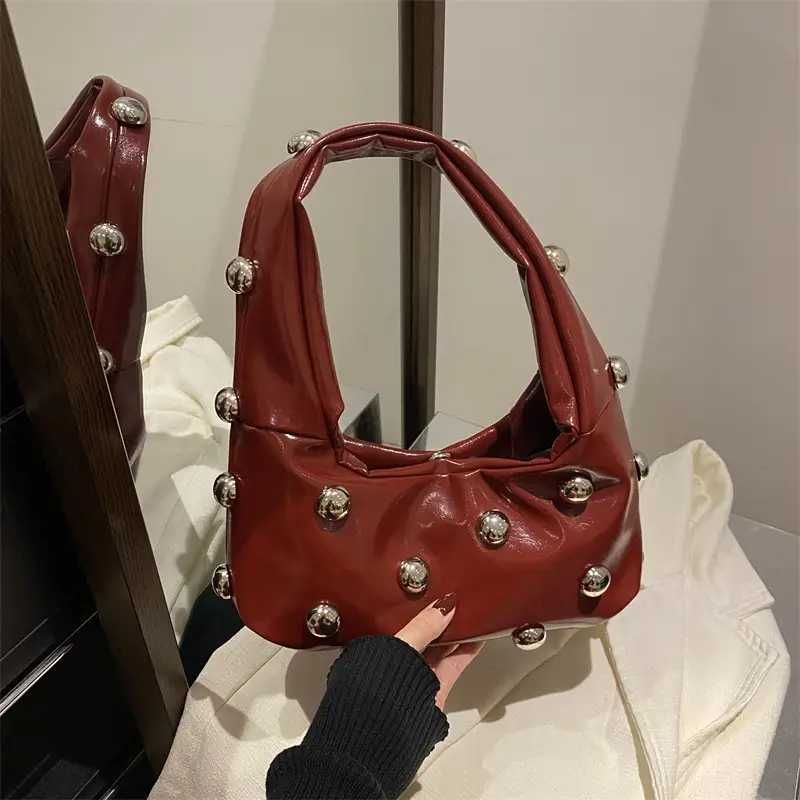 2024 Rivet Shoulder Crossbody Bag with Underarm Design