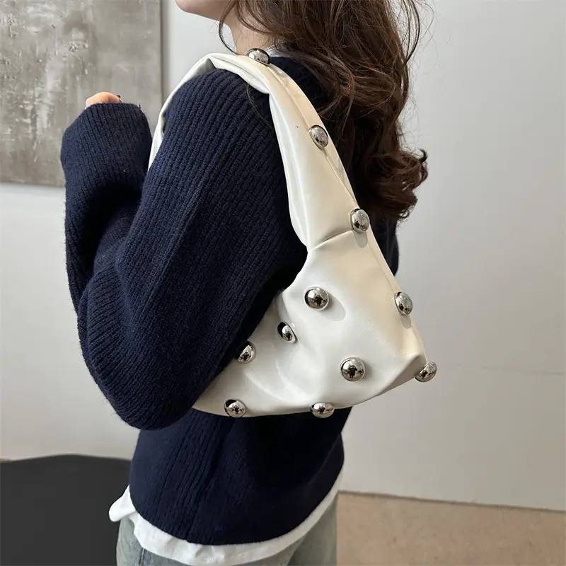 2024 Rivet Shoulder Crossbody Bag with Underarm Design