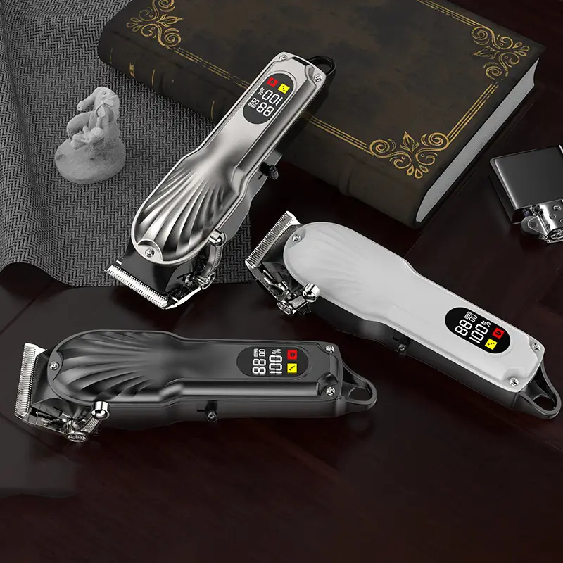 Professional Electric Hair Clipper with 8 Attachments - Image 12