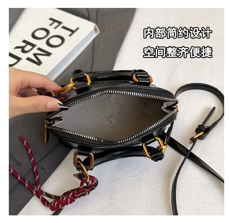 Women's 2024 Brown Leather Shoulder Crossbody Bag with Gold Hardware — feature 13
