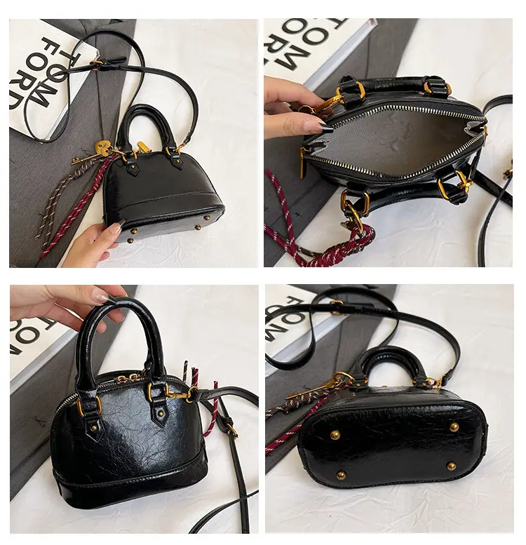Women's 2024 Brown Leather Shoulder Crossbody Bag with Gold Hardware — feature 16
