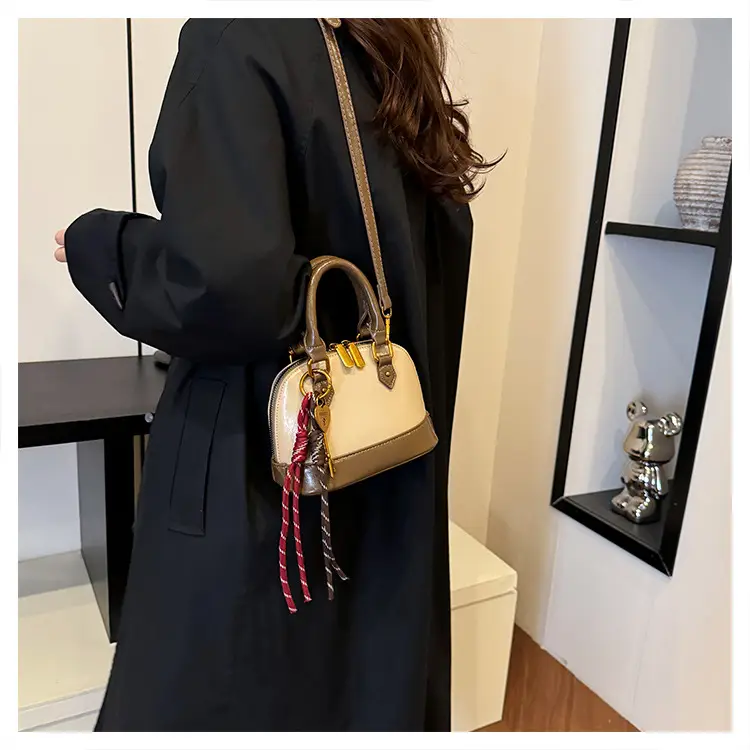 Women's 2024 Brown Leather Shoulder Crossbody Bag with Gold Hardware — feature 38