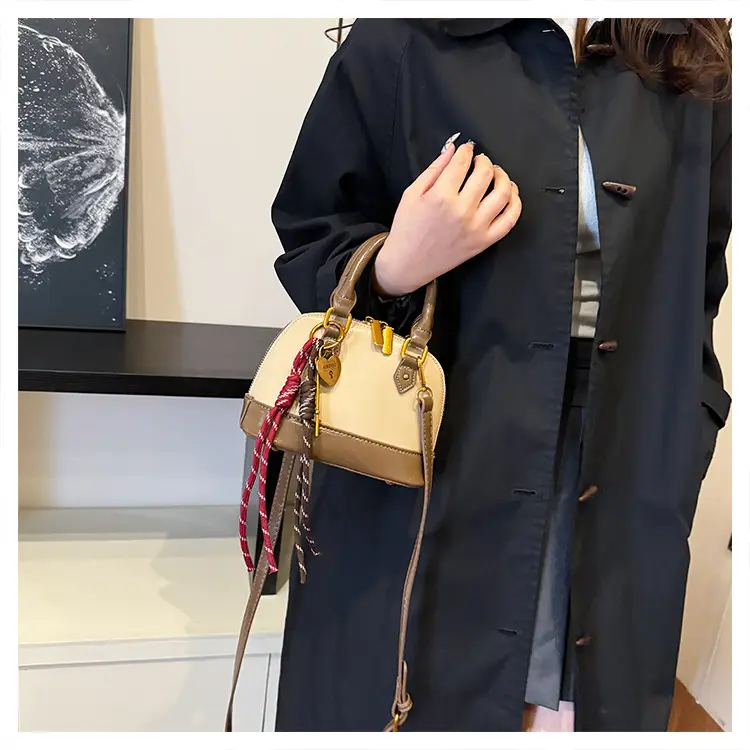 Women's 2024 Brown Leather Shoulder Crossbody Bag with Gold Hardware — feature 39