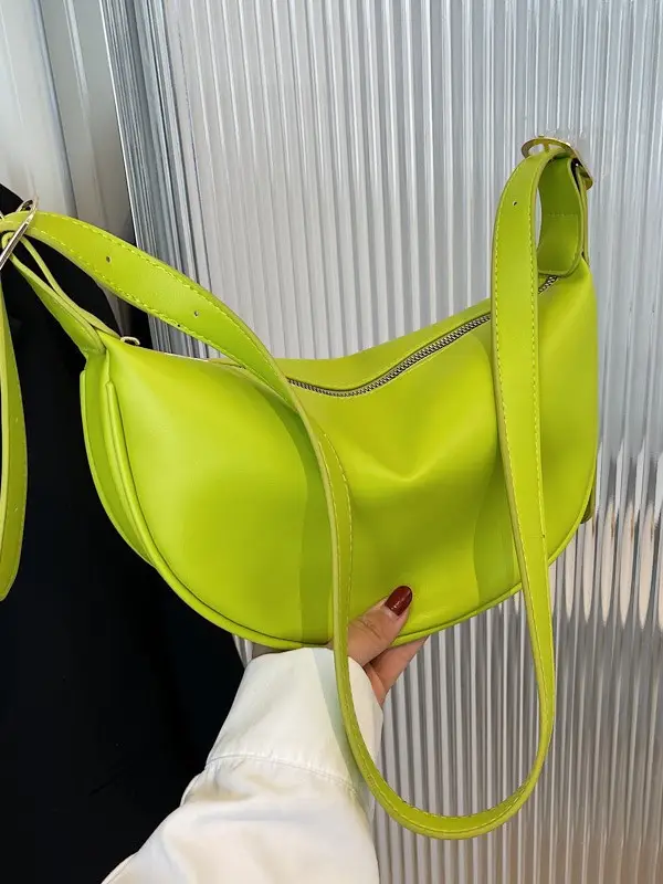 Women's White Underarm Bag with Blue Strap 2024 - Image 11