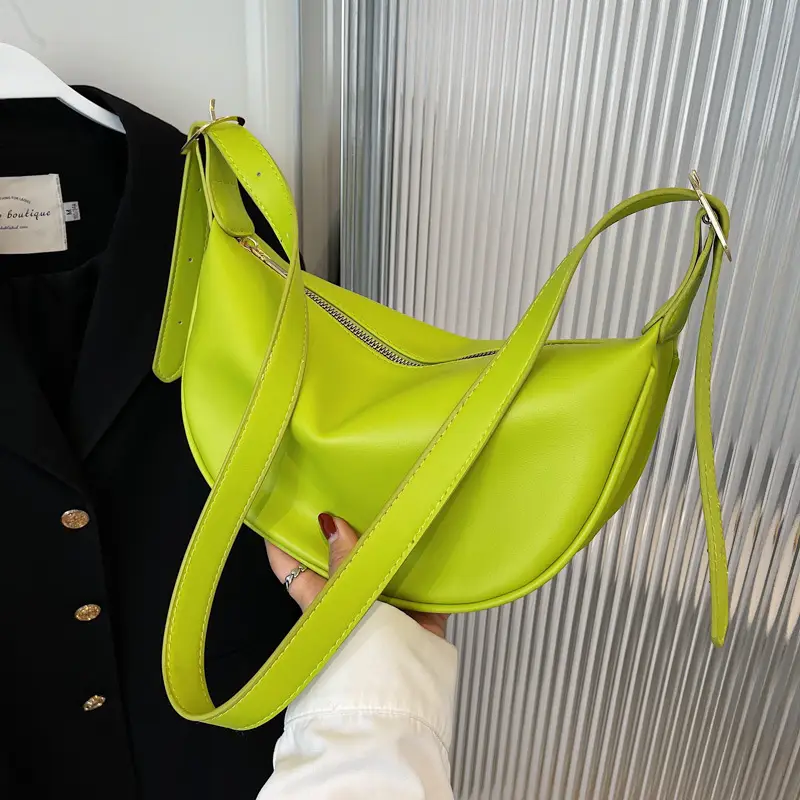Women's White Underarm Bag with Blue Strap 2024 — feature 10