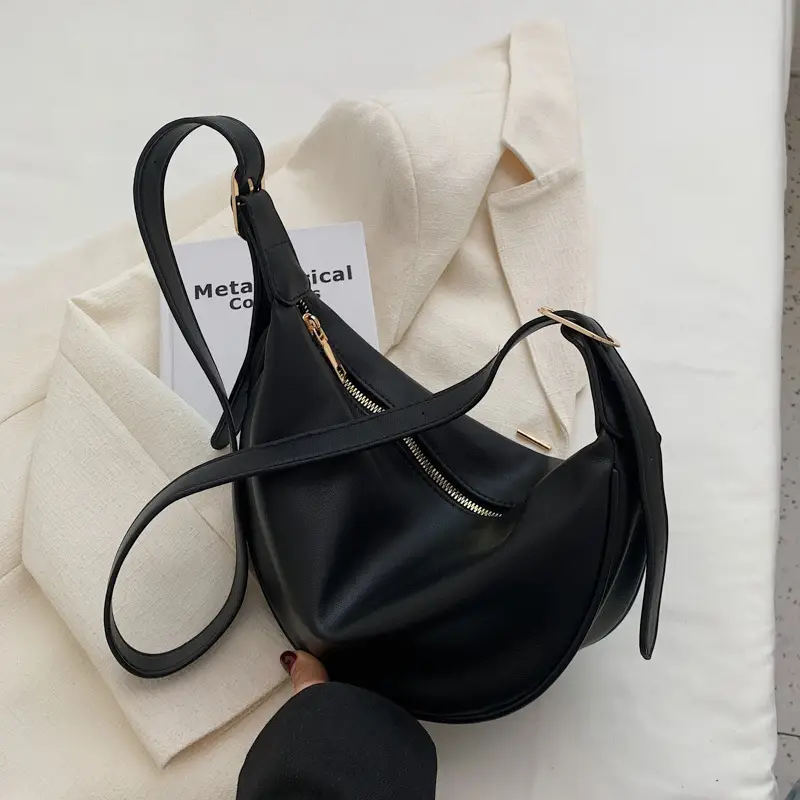 Women's White Underarm Bag with Blue Strap 2024 — feature 13