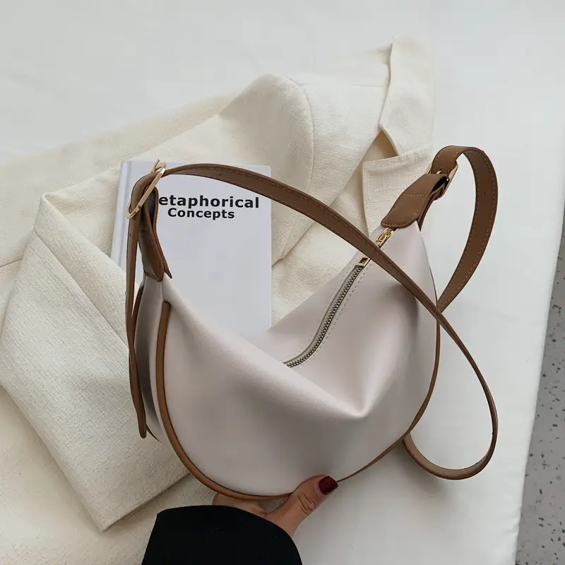 Women's White Underarm Bag with Blue Strap 2024 — feature 20