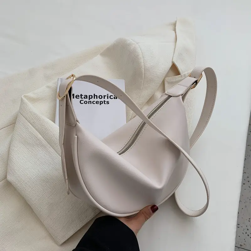 Women's White Underarm Bag with Blue Strap 2024 — feature 22
