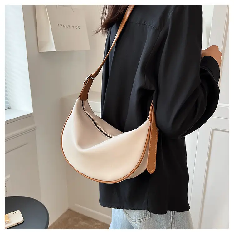 Women's White Underarm Bag with Blue Strap 2024 — feature 28
