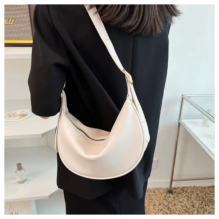 Women's White Underarm Bag with Blue Strap 2024 — feature 31