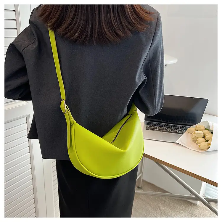 Women's White Underarm Bag with Blue Strap 2024 — feature 43