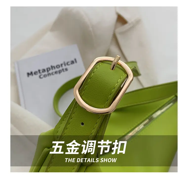 Women's White Underarm Bag with Blue Strap 2024 — feature 6