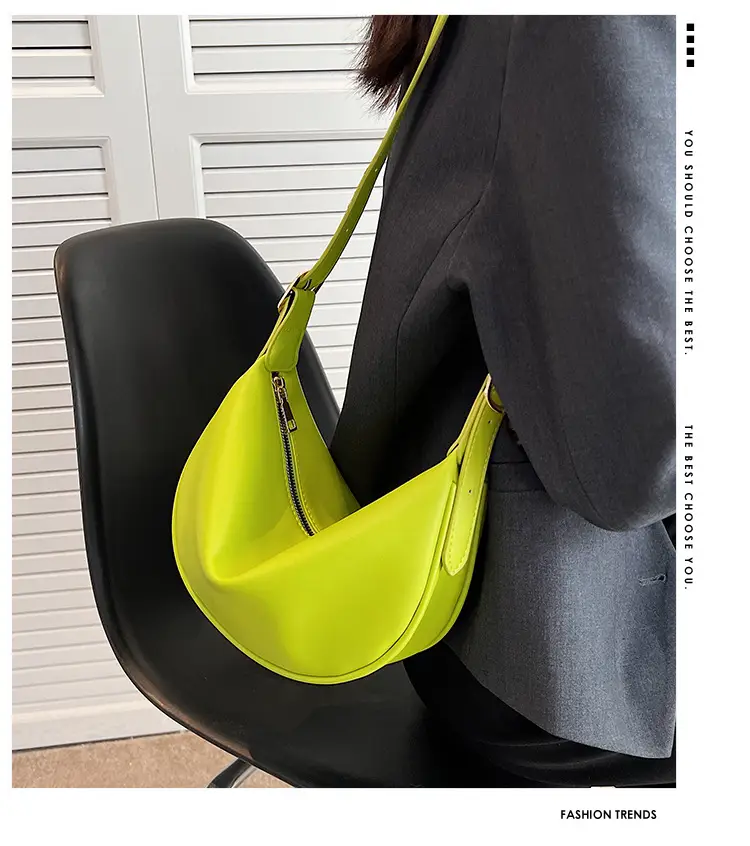 Women's White Underarm Bag with Blue Strap 2024 — feature 8