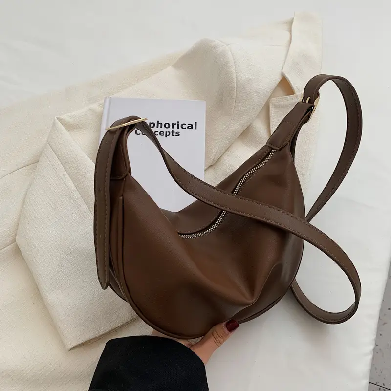 Women's White Underarm Bag with Blue Strap 2024 - Image 3