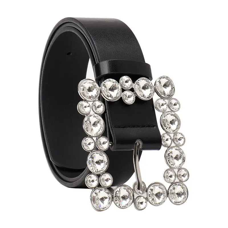 Women's Diamond Belt with Elegant Belt Buckle