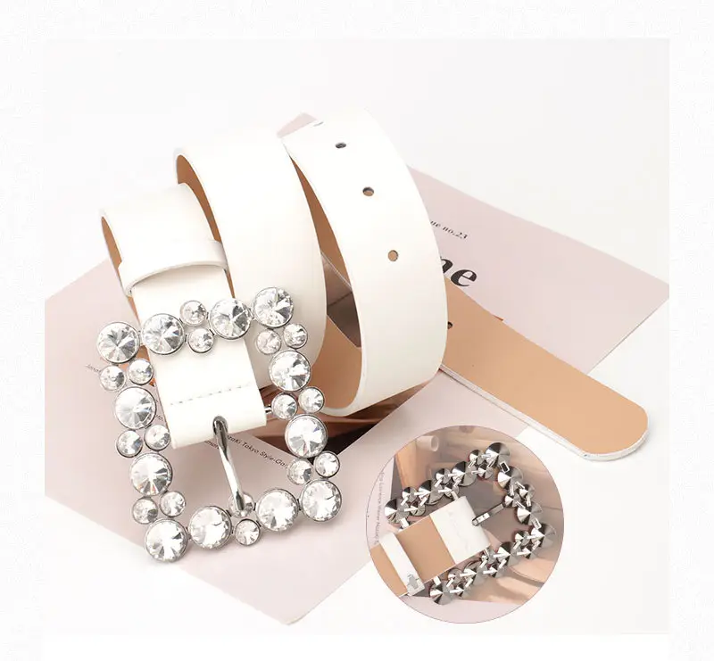 Women's Diamond Belt with Elegant Belt Buckle — feature 15