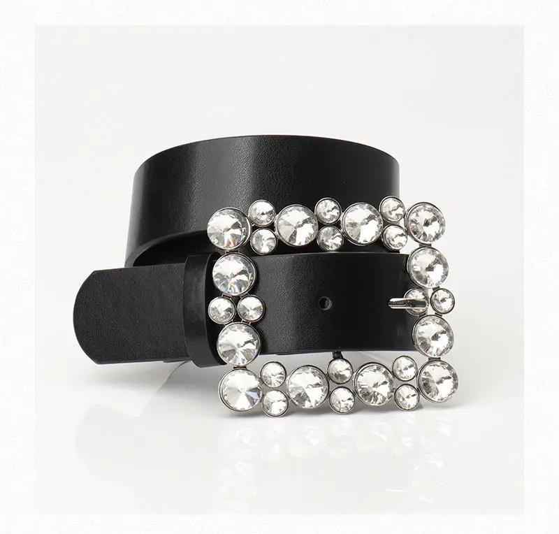 Women's Diamond Belt with Elegant Belt Buckle — feature 17