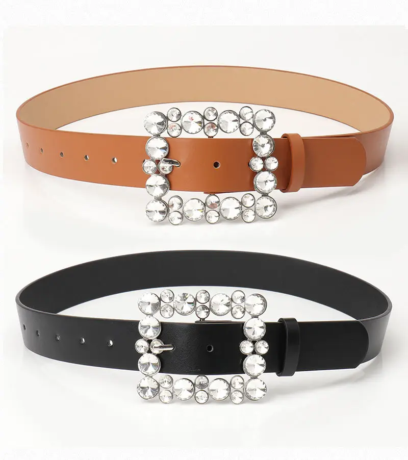 Women's Diamond Belt with Elegant Belt Buckle — feature 4