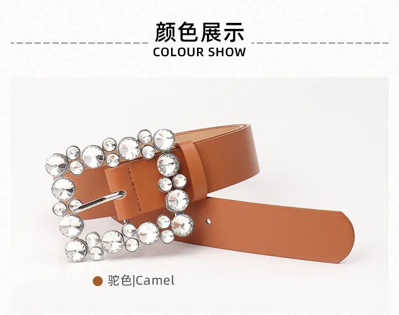 Women's Diamond Belt with Elegant Belt Buckle — feature 8