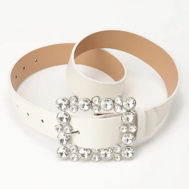 Women's Diamond Belt with Elegant Belt Buckle