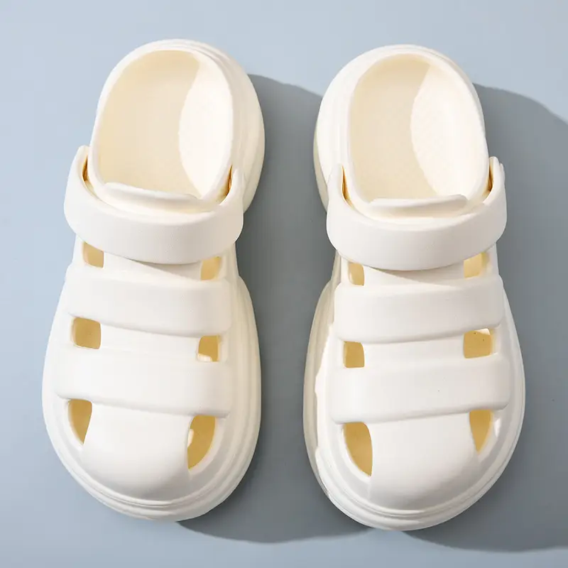 Summer Cave Shoes Women's Outer Wear Thick Sole Increased Non-slip Baotou Slippers EVA Wear-resistant Deodorant Couple Beach Sandals - Image 7