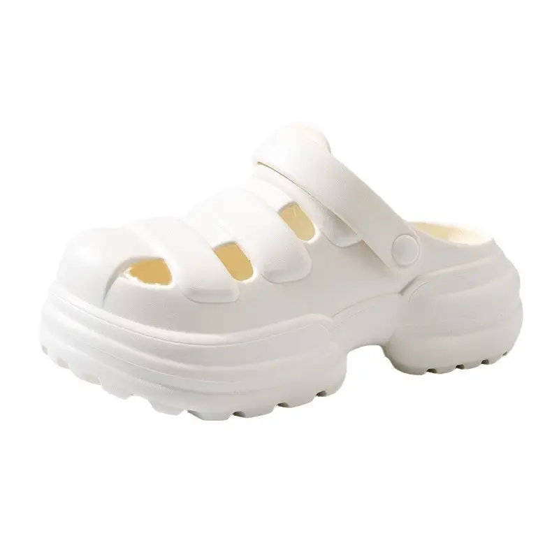 Summer Cave Shoes Women's Outer Wear Thick Sole Increased Non-slip Baotou Slippers EVA Wear-resistant Deodorant Couple Beach Sandals - Image 8
