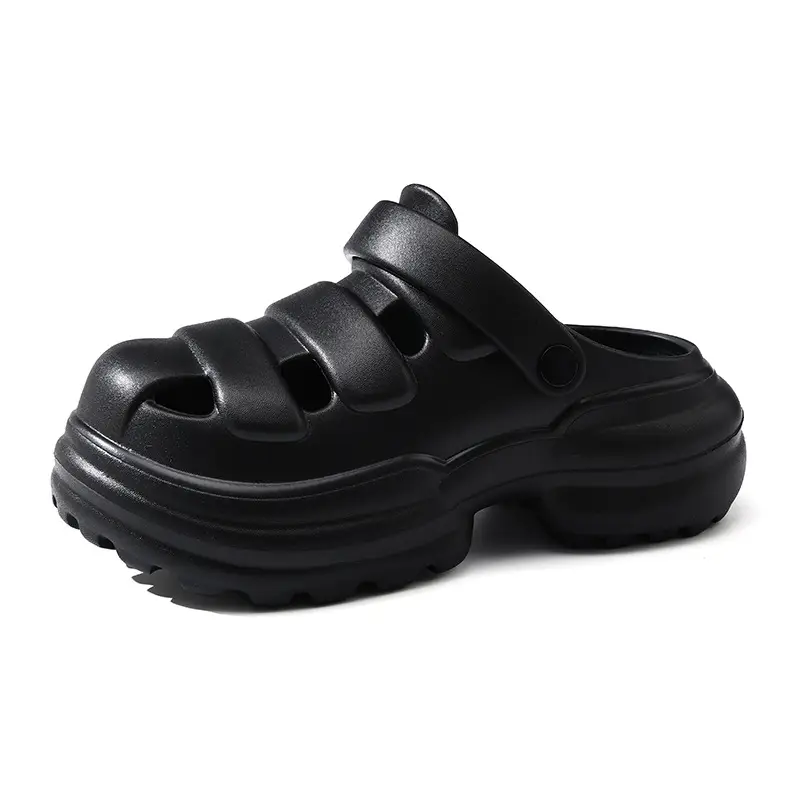 Summer Cave Shoes Women's Outer Wear Thick Sole Increased Non-slip Baotou Slippers EVA Wear-resistant Deodorant Couple Beach Sandals - Image 2
