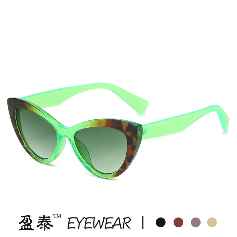 Black Hawkbill Cat's Eye Sunglasses Black Gray - Image 10
