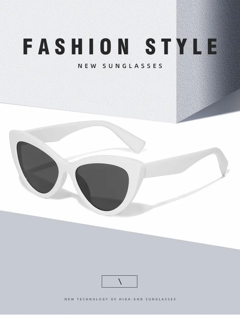Black Hawkbill Cat's Eye Sunglasses Black Gray — feature 11