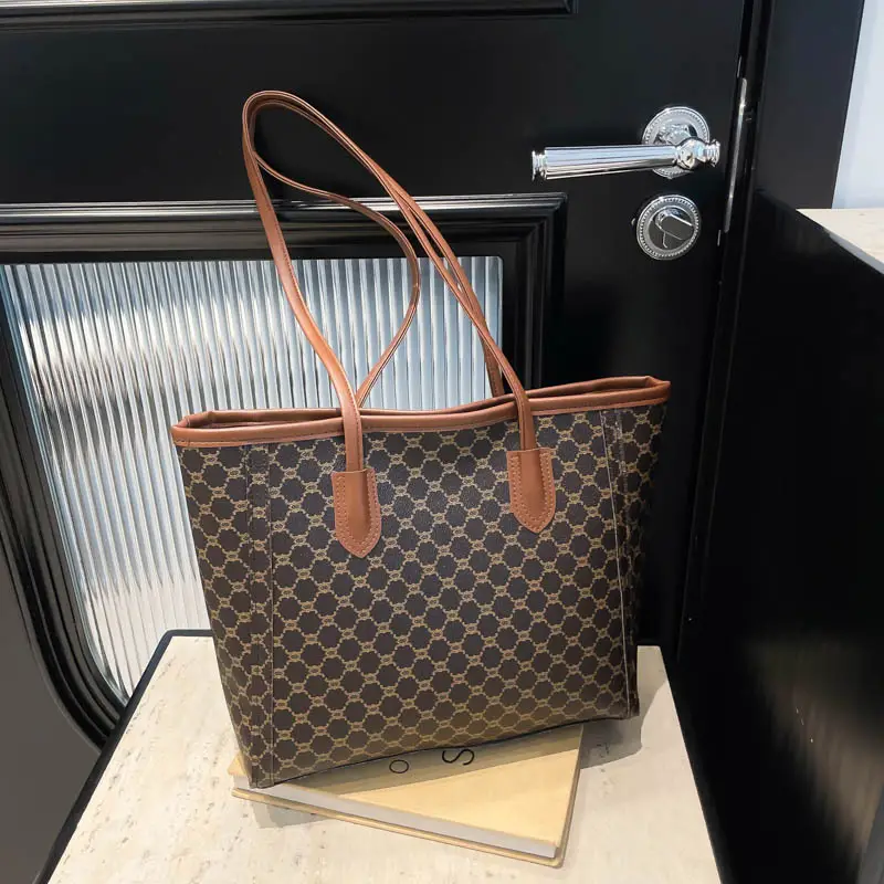 Women's New Commuter High-end Shoulder Bag Large Capacity Brown Monogram - Image 6