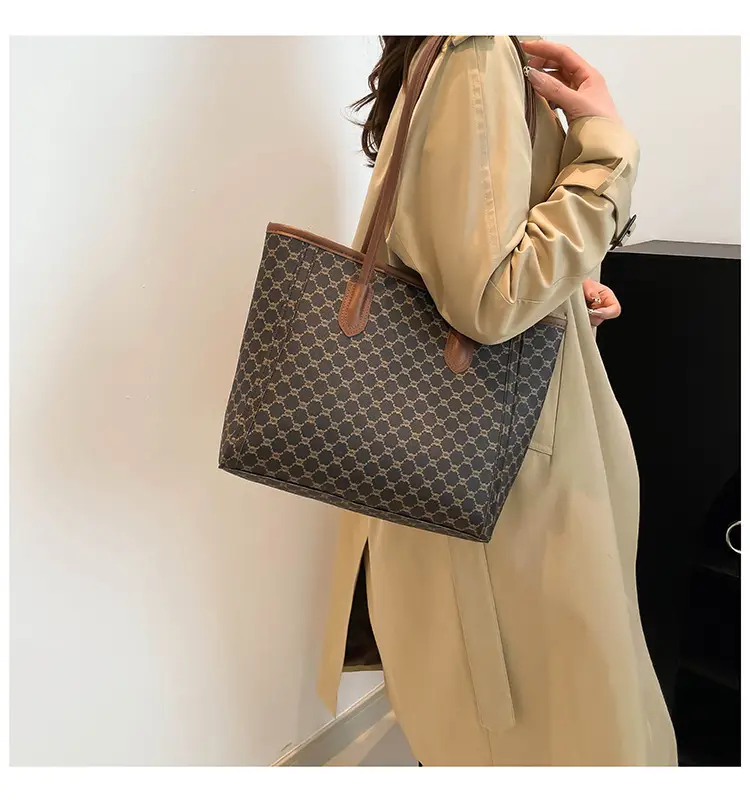 Women's New Commuter High-end Shoulder Bag Large Capacity Brown Monogram — feature 12