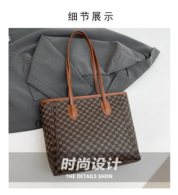 Women's New Commuter High-end Shoulder Bag Large Capacity Brown Monogram — feature 4