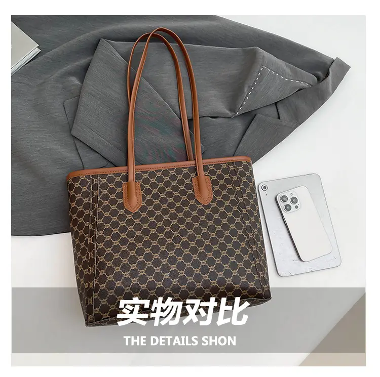 Women's New Commuter High-end Shoulder Bag Large Capacity Brown Monogram — feature 7