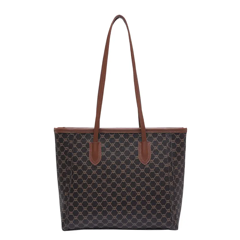 Women's New Commuter High-end Shoulder Bag Large Capacity Brown Monogram - Image 2