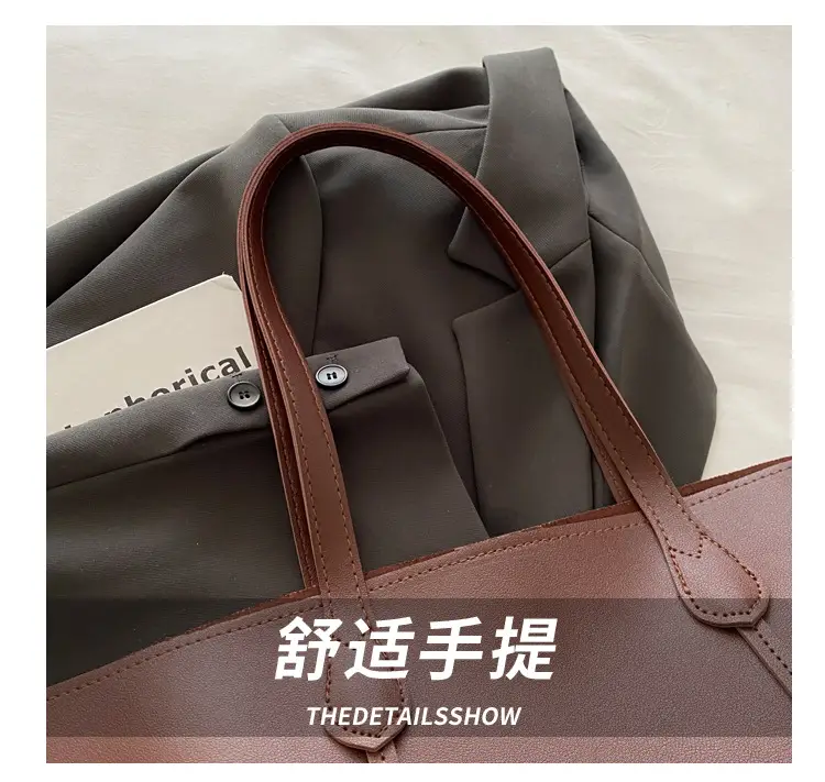 Black Large Capacity Shoulder Bag for Women 2024 — feature 3