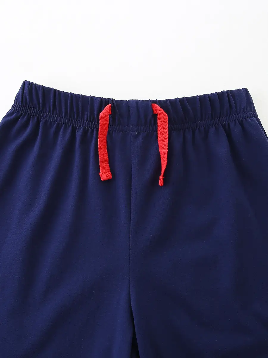 Summer New Boys Cotton Shorts Suit Red Green Frog Print - Image 6