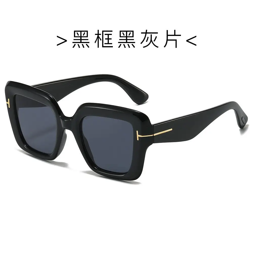 Black Frame Blue Sunglasses for Women - Image 10